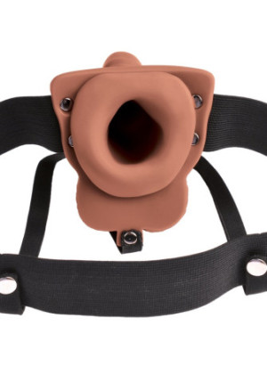6" Hollow Rechargeable Strap-on with Balls